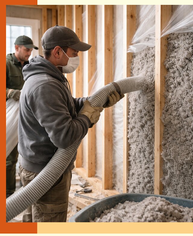 Утепление каркасного дома эковатой в Красногорске — качественно и надолго