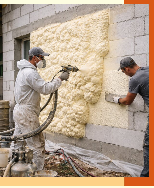 Утепление дома из газобетона ППУ в Красногорске от 4877 руб./м² под ключ | ТепломастерКрр