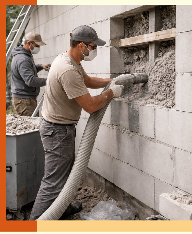 Утепление дома из газобетона эковатой в Красногорске