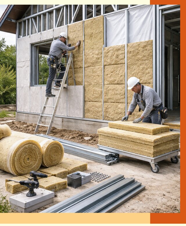 Утепление дома из ЛСТК в Красногорске от 5284 руб./м² — профессионально | ТепломастерКрр