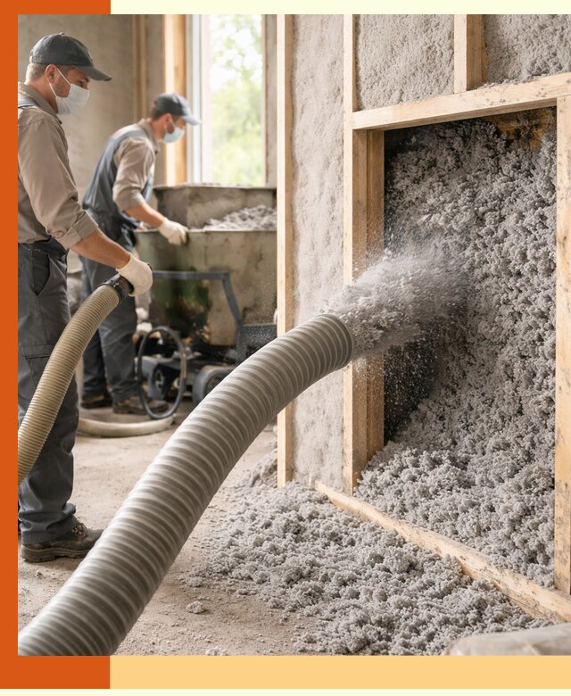 Утепление коттеджа эковатой в Красногорске с гарантией качества