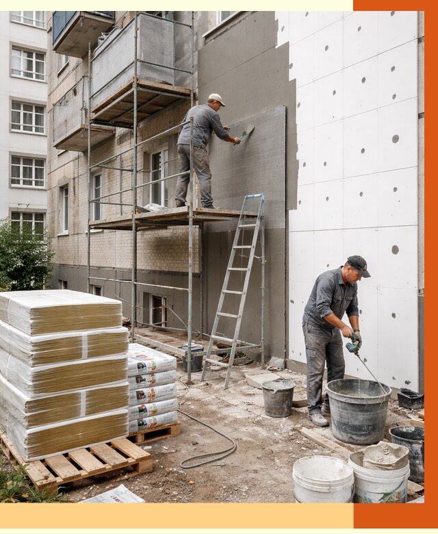 Утепление квартиры снаружи в Красногорске от 6249 руб/м2 под ключ | ТепломастерКрр