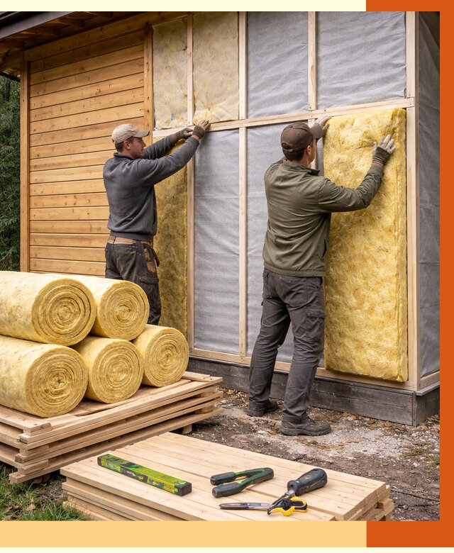 Утепление бани снаружи в Красногорске от 86369 руб. под ключ | ТепломастерКрр