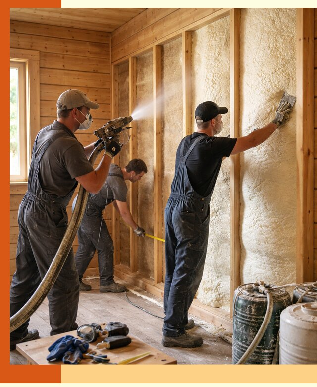 Утепление бани пенополиуретаном (ППУ) в Красногорске