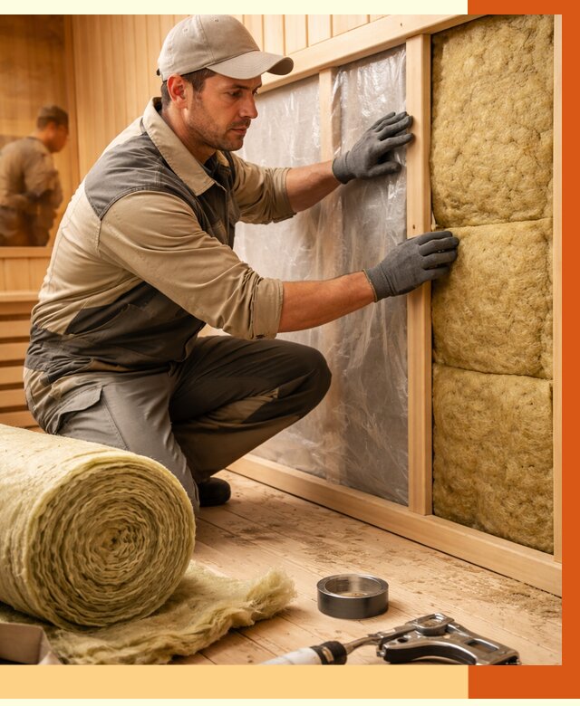 Утепление сауны изнутри в Красногорске от 6605 руб. за м2 | ППУ, под ключ — ТепломастерКрр