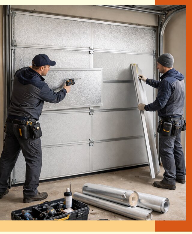 Утепление гаражных ворот в Красногорске от 7976 руб/м2 — надежно и быстро | ТепломастерКрр