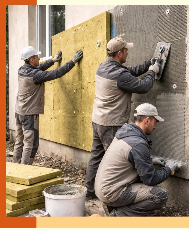 Утепление фасада под штукатурку в Красногорске — энергоэффективная технология