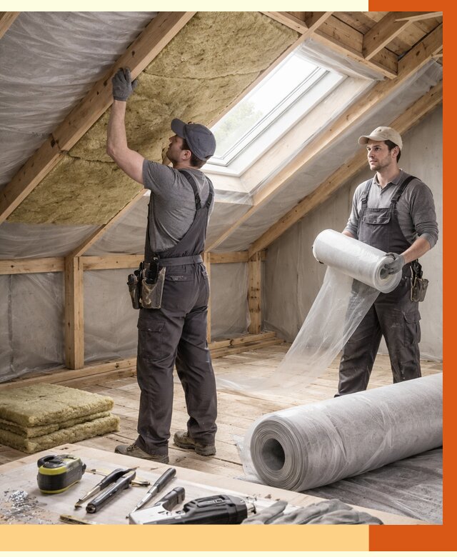 Утепление крыши изнутри мансарды в Красногорске от 4268 руб./м² | ТепломастерКрр