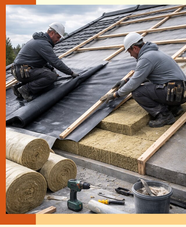 Утепление крыши снаружи в Красногорске: профессиональная теплоизоляция