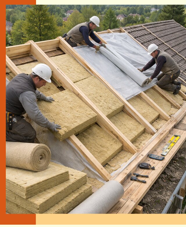 Утепление скатной крыши в Красногорске качественно и надёжно