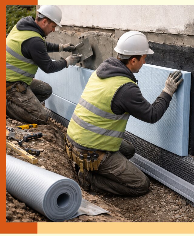 Утепление фундамента снаружи в Красногорске — профессиональная теплоизоляция