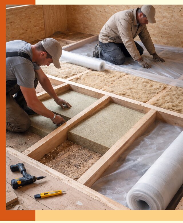 Профессиональное утепление деревянного пола в Красногорске