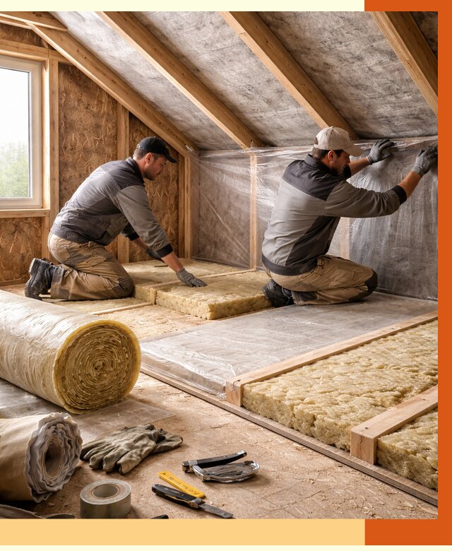 Утепление чердака в Красногорске от 7621 руб/м² — теплоизоляция и комплексное утепление под ключ | ТепломастерКрр