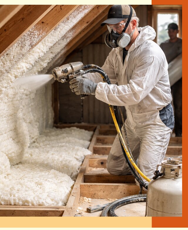 Утепление чердака ППУ в Красногорске от 8759 руб./м2 — услуга под ключ | ТепломастерКрр