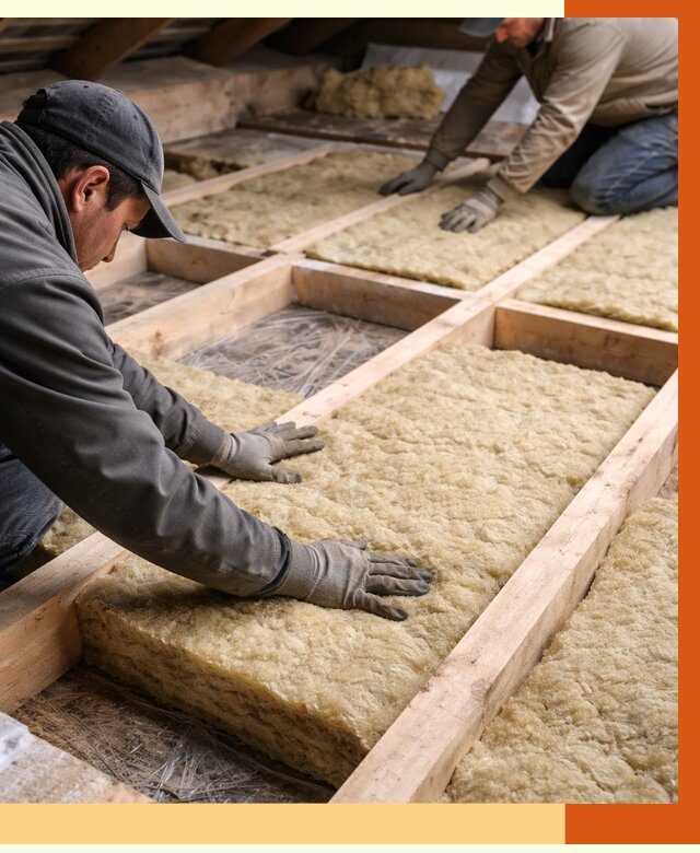 Утепление чердака минватой в Красногорске от 3556 руб/м2 под ключ | ТепломастерКрр