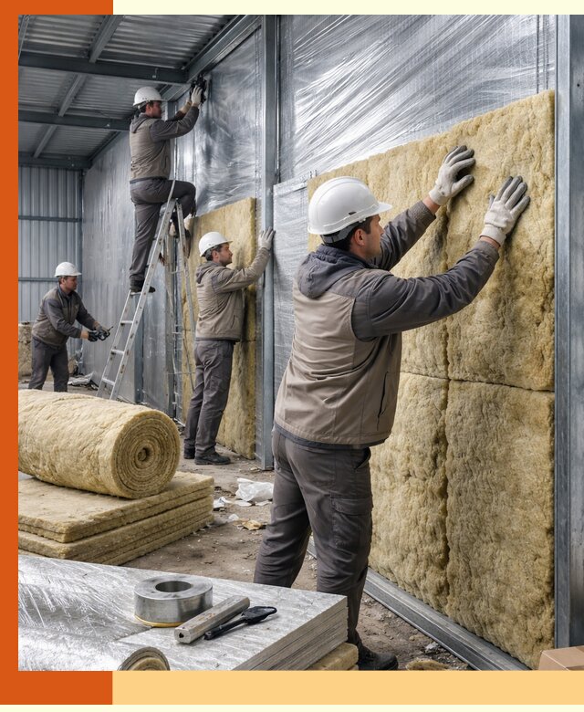 Утепление металлического склада в Красногорске: теплоизоляция и герметизация