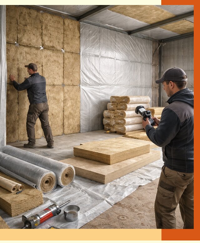 Утепление теплого склада в Красногорске под ключ от 11685 руб/м² | ТепломастерКрр