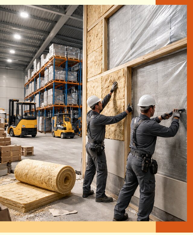 Утепление склада с техникой в Красногорске от 4268 руб./м2 — комплексно под ключ | ТепломастерКрр