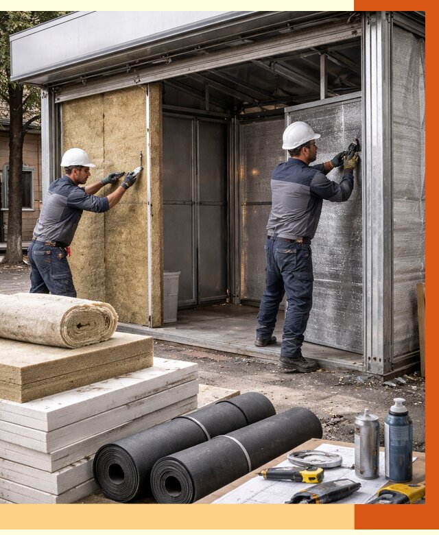 Утепление павильона шаурма в Красногорске под ключ от 1219 руб. за м² | ТепломастерКрр