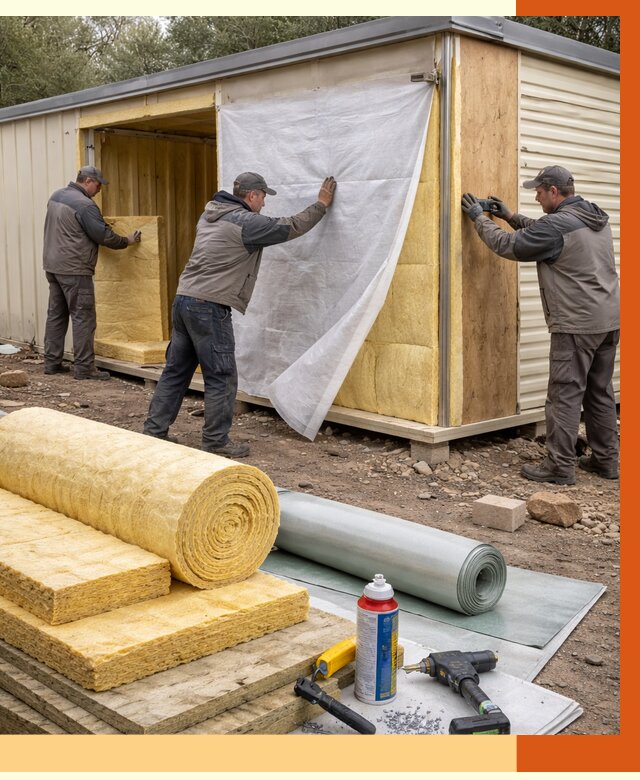Утепление строительной бытовки в Красногорске от 12701 руб. под ключ | ТепломастерКрр