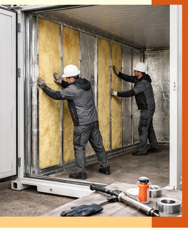 Утепление рефрижераторного контейнера в Красногорске от 45725 руб./м² | ТепломастерКрр