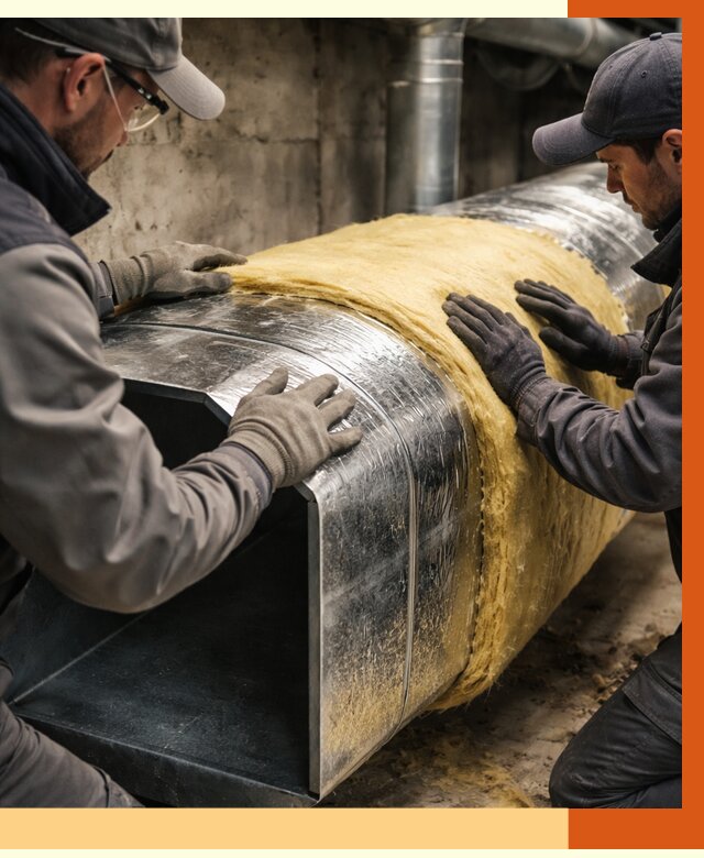 Утепление воздуховодов в Красногорске от 4268 руб. — теплоизоляция вентиляции | ТепломастерКрр