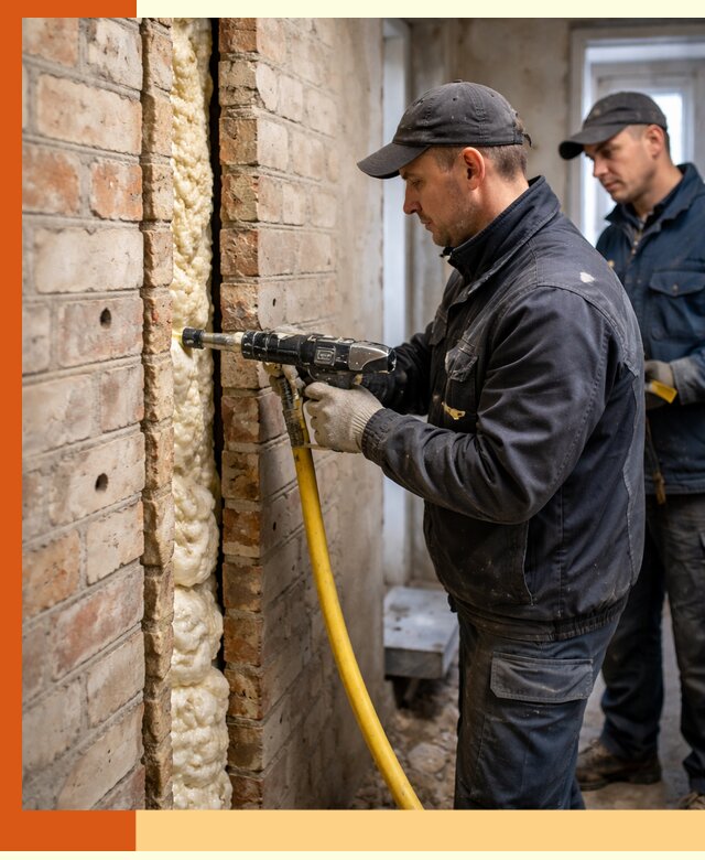 Межстеновое утепление пенополиуретаном в Красногорске