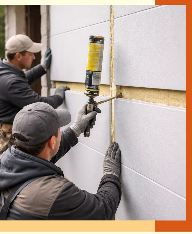 Утепление сэндвич панелей ППУ в Красногорске от 4268 руб. за м2 | ТепломастерКрр