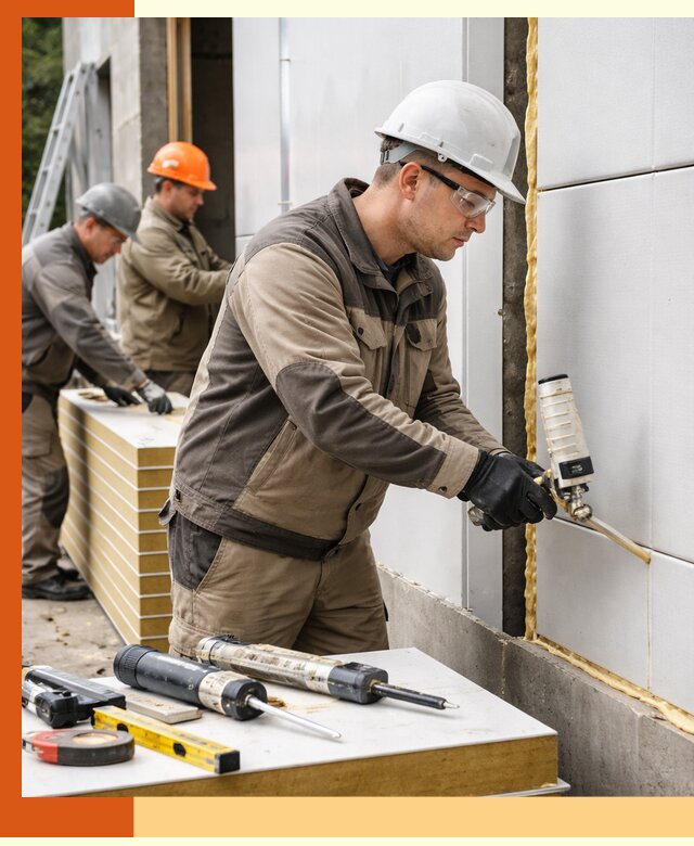 Утепление сэндвич-панелей пенополиуретаном в Красногорске