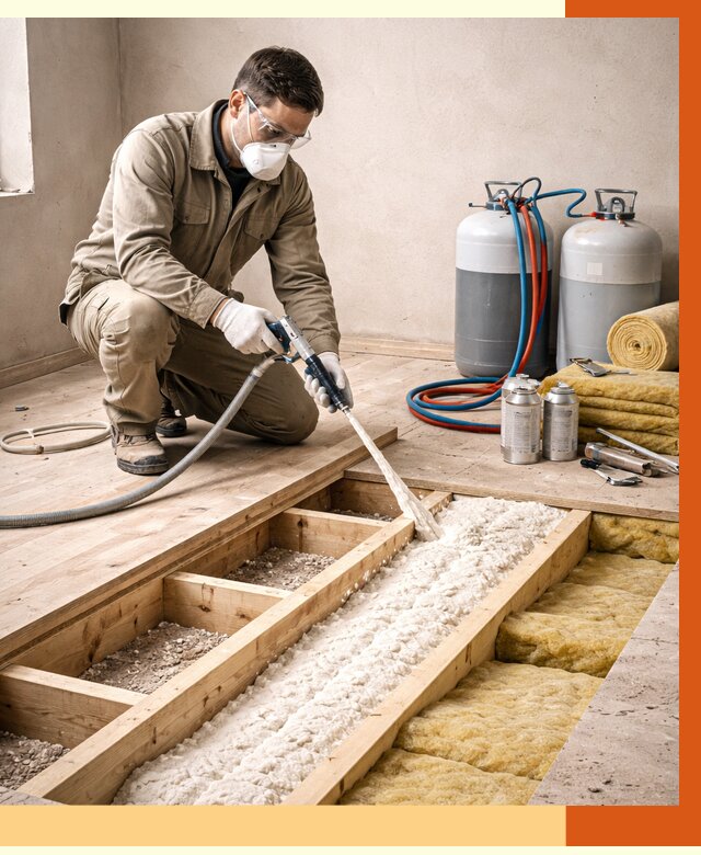 Заполнение полостей межэтажного перекрытия в Красногорске от 4268 руб. | ТепломастерКрр