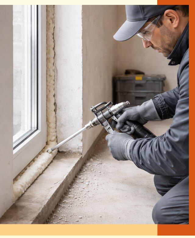 Герметизация стыков ППУ в Красногорске от 1677 руб. за м2 — утепление примыканий под ключ | ТепломастерКрр