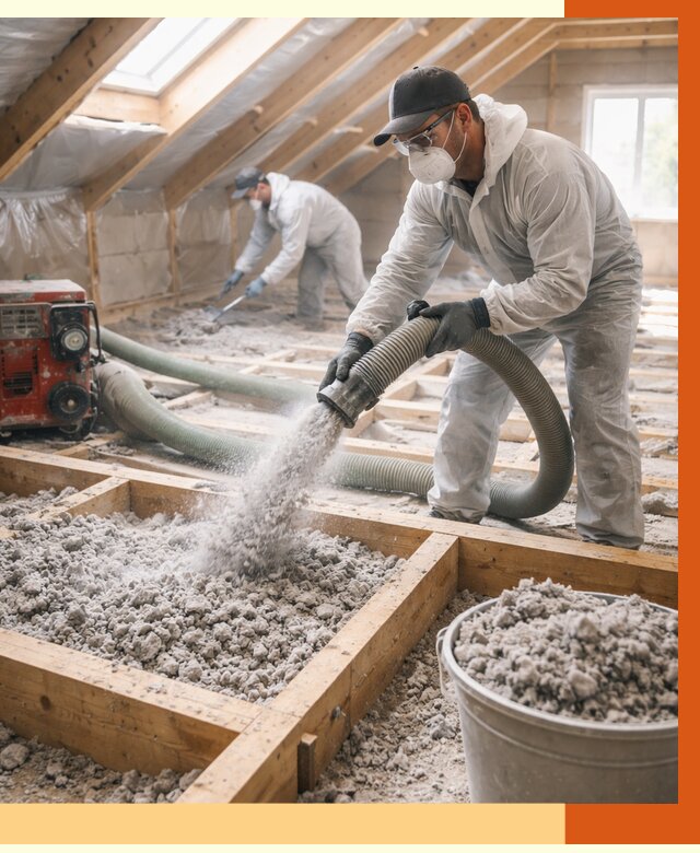 Утепление эковатой в Красногорске от 2997 руб./м2 — монтаж и задувка | ТепломастерКрр