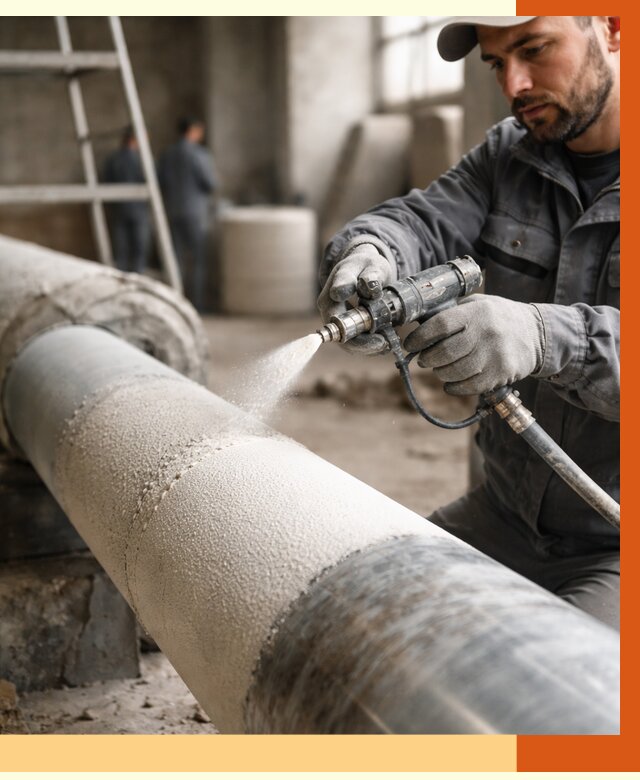 Утепление труб жидкой теплоизоляцией в Красногорске от 7621 руб. под ключ | ТепломастерКрр