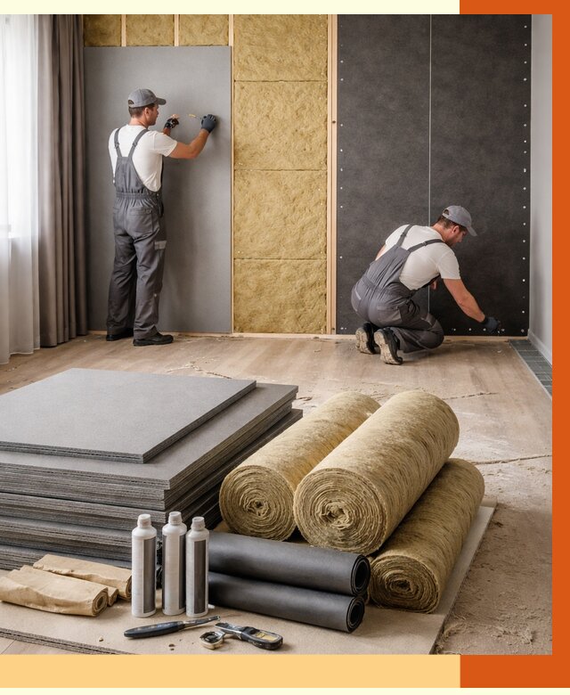 Шумоизоляция дома в Красногорске от 4572 руб/м2 — комплексная звукоизоляция под ключ | ТепломастерКрр