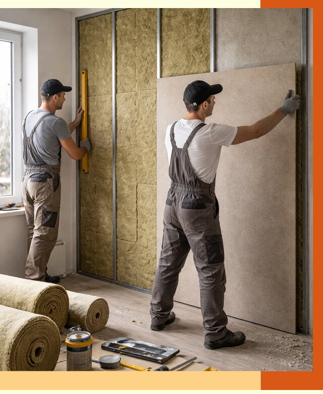 Шумоизоляция стен в Красногорске от 4572 руб/м2 — звукоизоляция стен под ключ | ТепломастерКрр