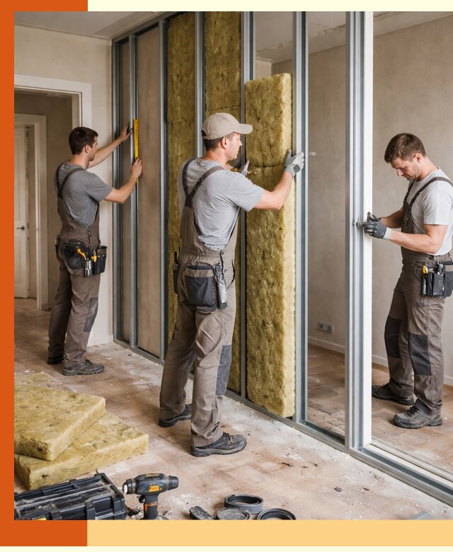 Шумоизоляция межкомнатных перегородок в Красногорске эффективно и надёжно