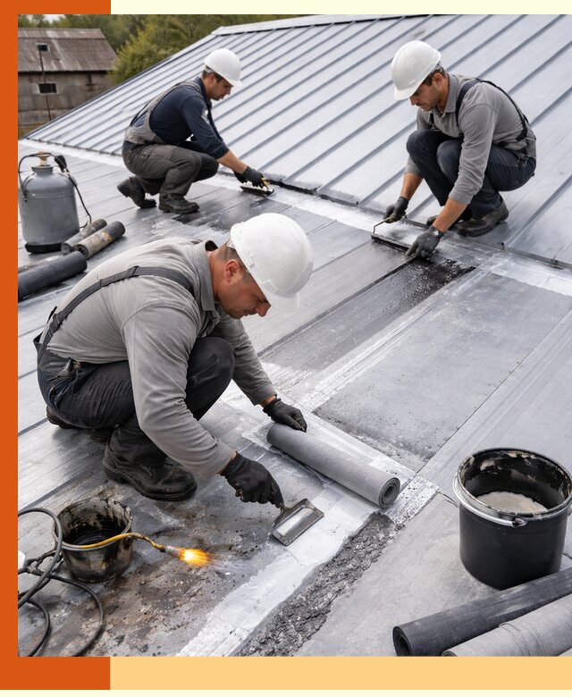 Гидроизоляция металлической кровли с гарантией в Красногорске