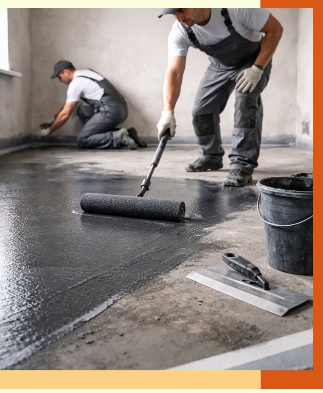 Профессиональная гидроизоляция пола в Красногорске от 8637 руб. под ключ | ТепломастерКрр
