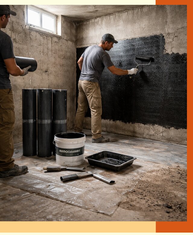 Гидроизоляция подвала в Красногорске от 3556 руб. под ключ | Профессионально — ТепломастерКрр