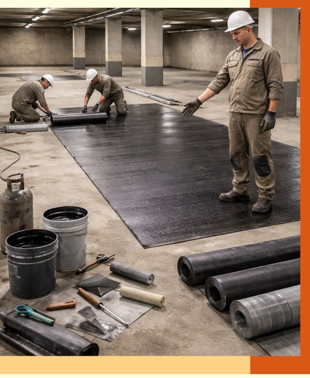 Гидроизоляция паркинга в Красногорске от 1219 руб/м² — профессиональная защита | ТепломастерКрр