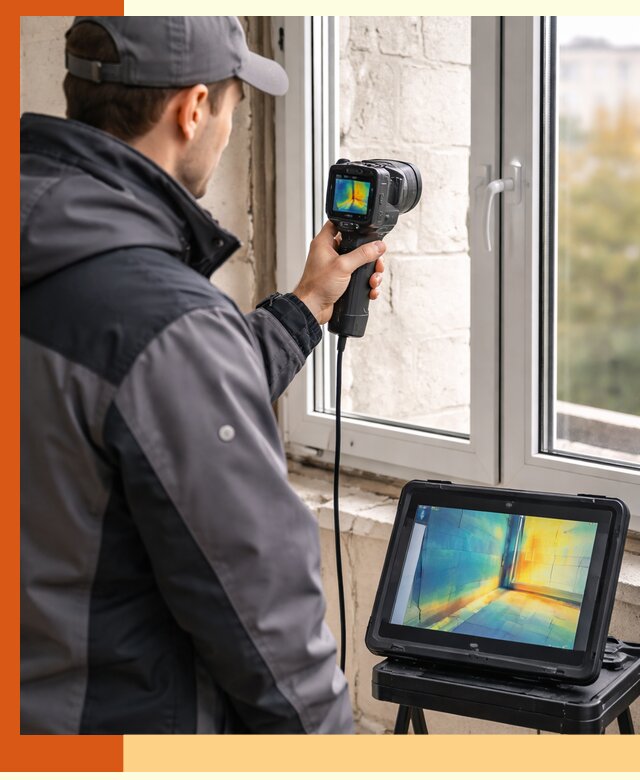 Тепловизионное обследование дома в Красногорске для выявления утечек тепла