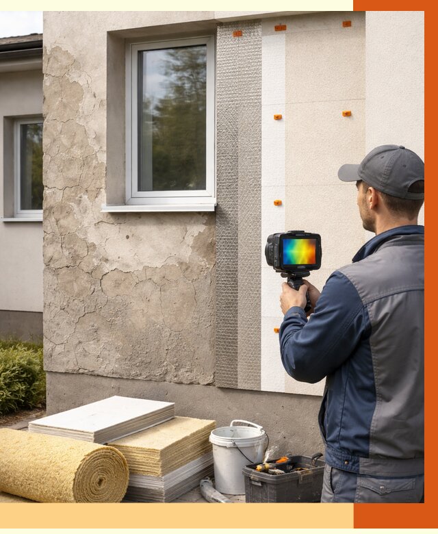 Тепловизионное обследование фасада в Красногорске от 4572 руб. под ключ | ТепломастерКрр