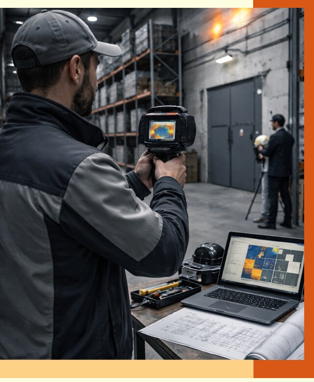 Тепловизионное обследование склада в Красногорске от 6605 руб. | ТепломастерКрр