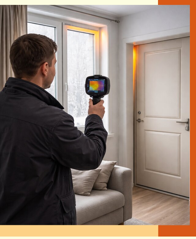 Тепловизионное обследование окон и дверей в Красногорске от 4572 руб. | ТепломастерКрр