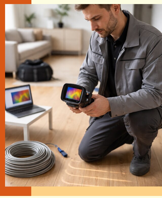 Тепловизионное обследование тёплого пола в Красногорске для точной диагностики