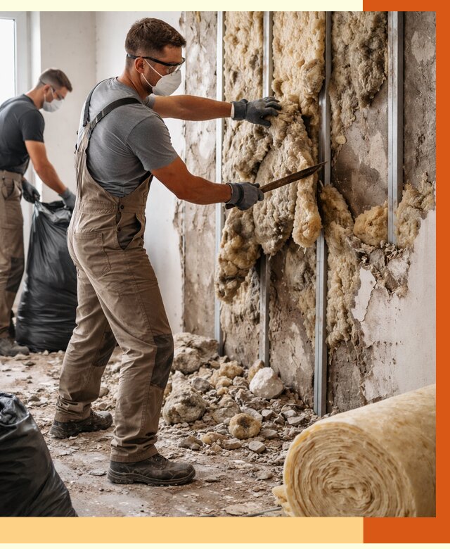 Демонтаж старого утеплителя в Красногорске от 3556 руб. — работы под ключ | ТепломастерКрр