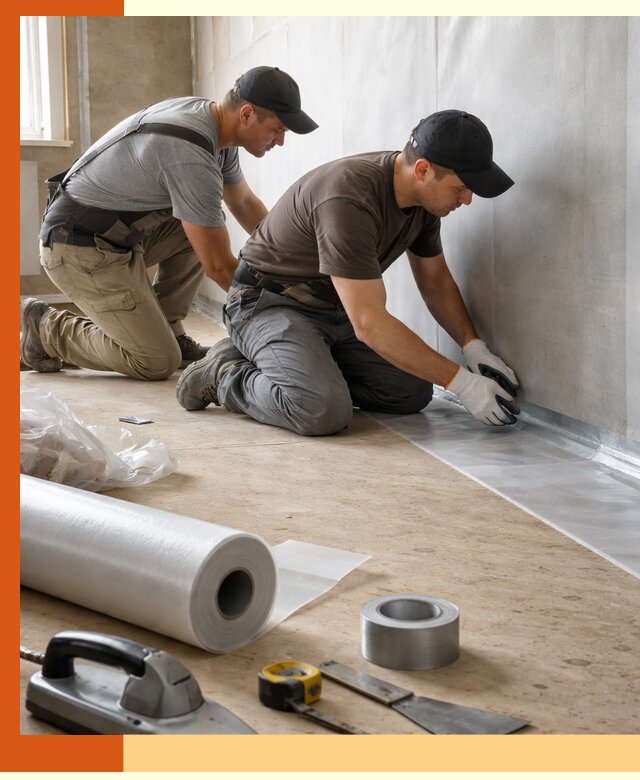 Монтаж пароизоляции для дома и помещений в Красногорске