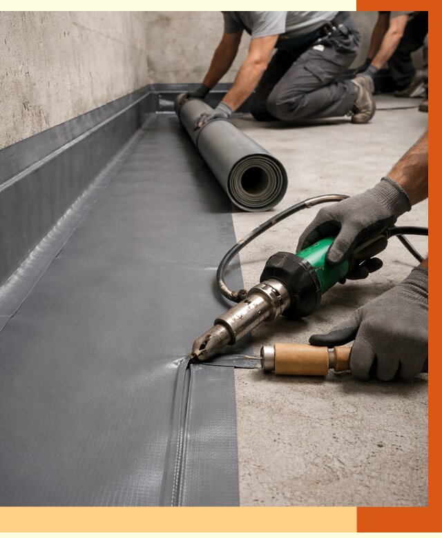 Монтаж гидроизоляционной мембраны в Красногорске от 1011 руб/м2 | ТепломастерКрр