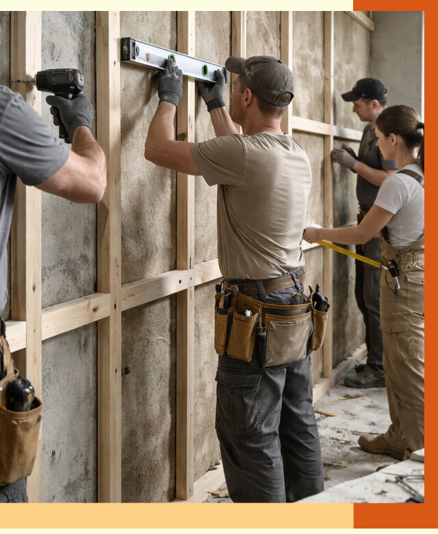 Монтаж обрешетки под утепление в Красногорске от 1169 руб/м² | Заказать у ТепломастерКрр